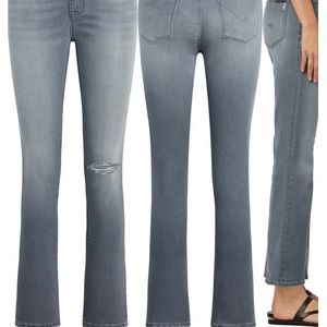 Hudson mid rise book it crop jeans